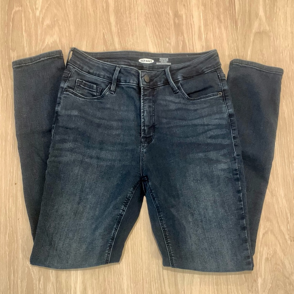 EUC dark wash high waist skinny jeans - 6